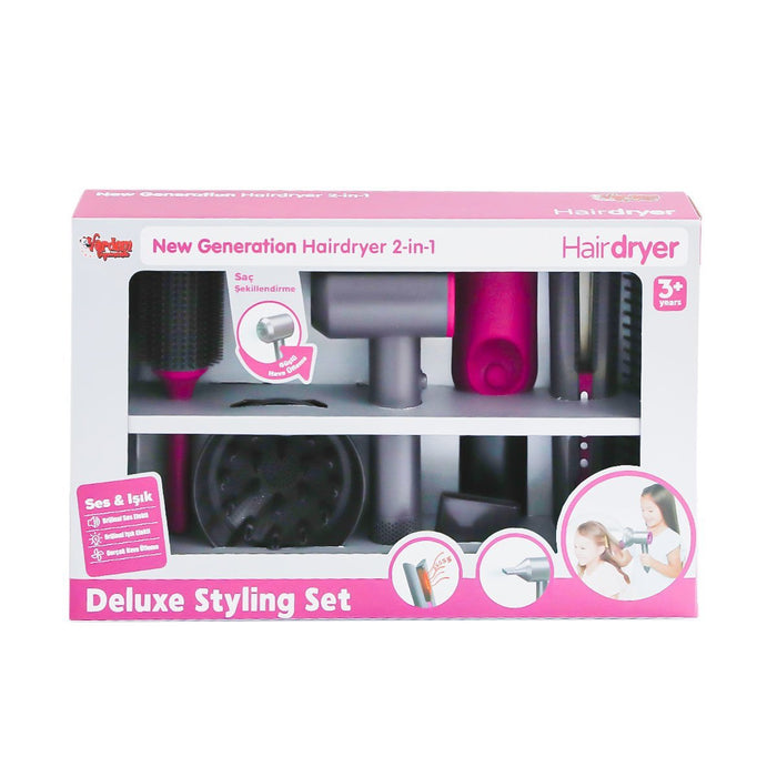 HUA-1019 Sesli ve Işıklı 2IN1 Lüks Saç Şekillendirici Set -Vardem Oyuncak - Toyz Show - 