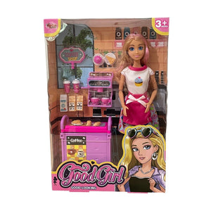 WG66748 Vardem Kutulu   Kafe İşleten Bebek Set 11,5 inç - Toyz Show