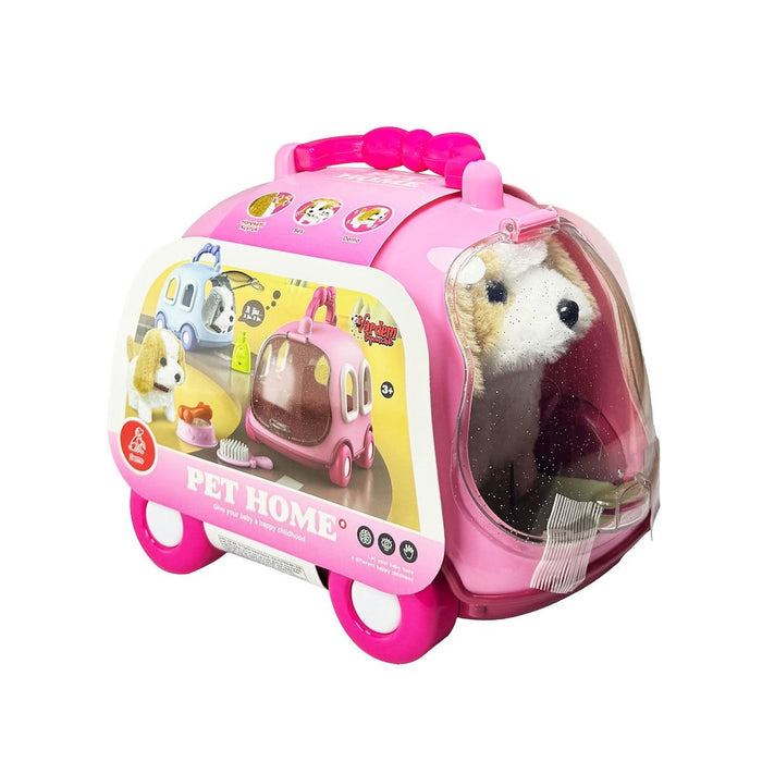 JND-6802 Taşıma Araba Çantalı Hareketli Pilli Köpek Set -Vardem Oyuncak - Toyz Show - 