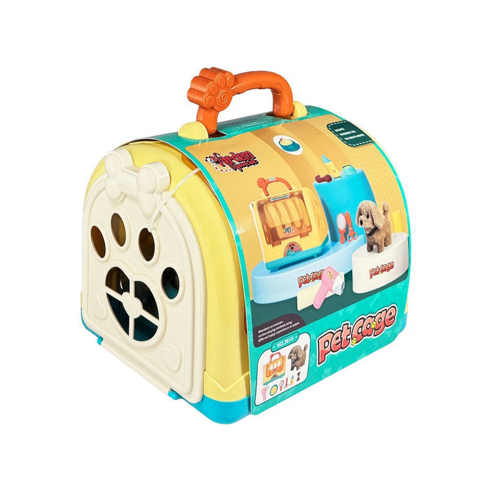 JND-3615 Taşıma Çantalı Hareketli Pilli Köpek Set (Pet Shop) -Vardem Oyuncak - Toyz Show - 