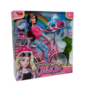 WG-66760 Kutulu 29cm Akesuarlı Bisikletli Bebek - Vardem Oyuncak - Toyz Show