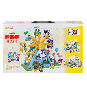 JK2180 Jaki Block Sissi'nin Eğlence Parkı 3in1 - 1107 Parça Yapım Seti - Toyz Show