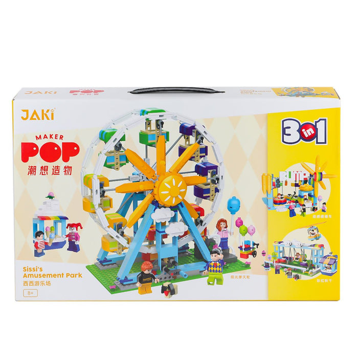 JK2180 Jaki Block Sissi'nin Eğlence Parkı 3in1 - 1107 Parça Yapım Seti - Toyz Show - 