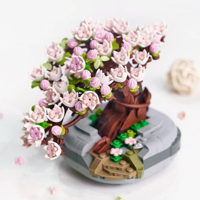 LZ1661 LOZ Eternal Flowers Serisi - Pembe Sakura Kiraz Ağacı 426 Parça Yapım Seti - Toyz Show - 