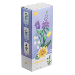 LZ1672 LOZ Eternal Flowers Serisi - ''Çiçekli Sabah, Ay Işıklı Akşam'' 534 Parça Yapım Seti - Toyz Show
