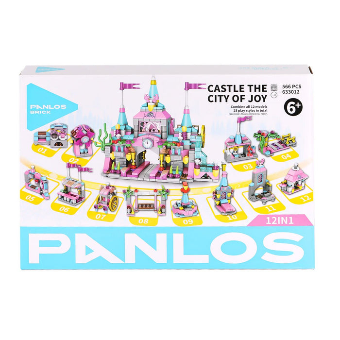 P633012 PANLOS Brick - Eğlence Şehri Kalesi 12'si 1 arada - 556 Parça Yapım Seti - Toyz Show - 